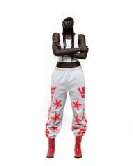 1:1 quality version Red Letter Print Zipper Hoodie & Pants Set 28692870