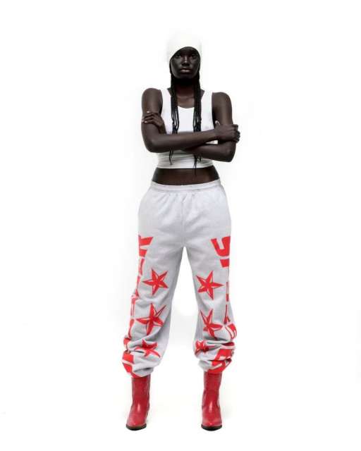 1:1 quality version Red Letter Print Zipper Hoodie & Pants Set 28692870