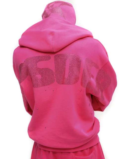 1:1 quality version Rhinestone Letter Logo Hoodie & Pants Set 28710087