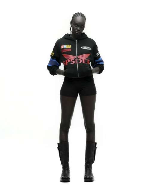 1:1 quality version Embroidered Motorcycle Label Zipper Hoodie 28710764