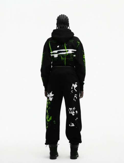 1:1 quality version Ray Doodle Print Hoodie & Pants Set 2 colors 28656046