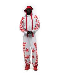 1:1 quality version Red Letter Print Zipper Hoodie & Pants Set 28692870