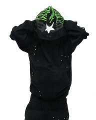 1:1 quality version Green Spider Web Printed Hoodie & Pants Set 28692914