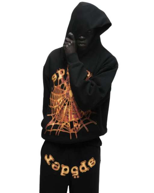 1:1 quality version Pumpkin Alphabet Spider Web Print Hoodie & Pants Set 28631072