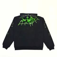 1:1 quality version Green Spider Web Printed Hoodie & Pants Set 28692914