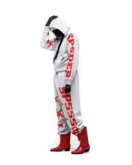 1:1 quality version Red Letter Print Zipper Hoodie & Pants Set 28692870