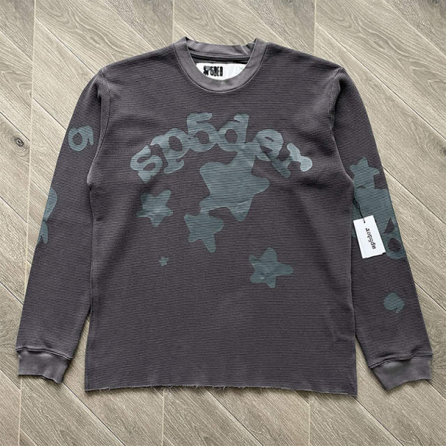 Star 55555 Beluga Heather Grey Waffle Long Sleeve T-Shirt