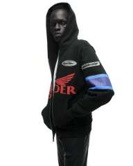 1:1 quality version Embroidered Motorcycle Label Zipper Hoodie 28710764