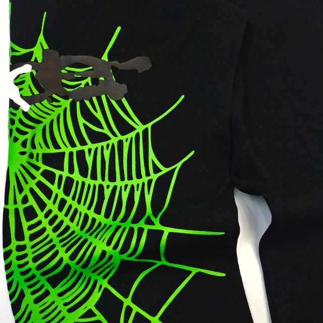 1:1 quality version Green Spider Web Printed Hoodie & Pants Set 28692914