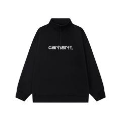 Cαrhartt Embroidery Logo Quater Zip Sweatshirt