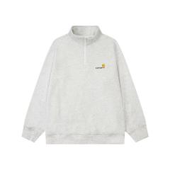 Cαrhartt Embroidery Logo Quater Zip Sweatshirt