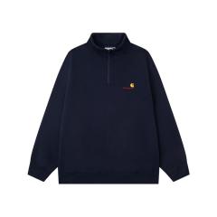 Cαrhartt Embroidery Logo Quater Zip Sweatshirt
