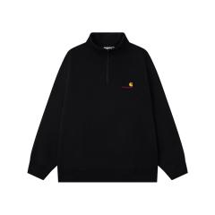Cαrhartt Embroidery Logo Quater Zip Sweatshirt