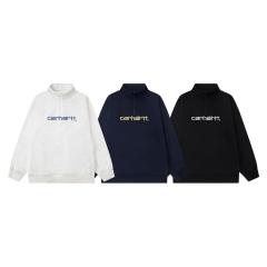 Cαrhartt Embroidery Logo Quater Zip Sweatshirt