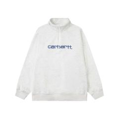 Cαrhartt Embroidery Logo Quater Zip Sweatshirt