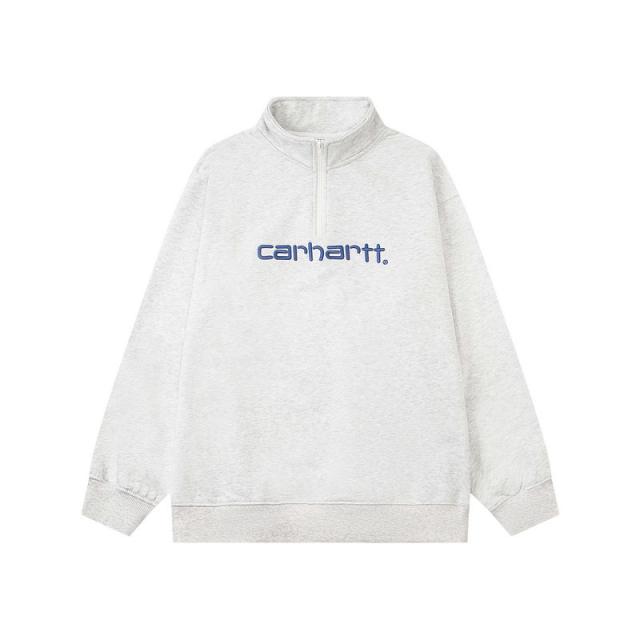 Cαrhartt Embroidery Logo Quater Zip Sweatshirt