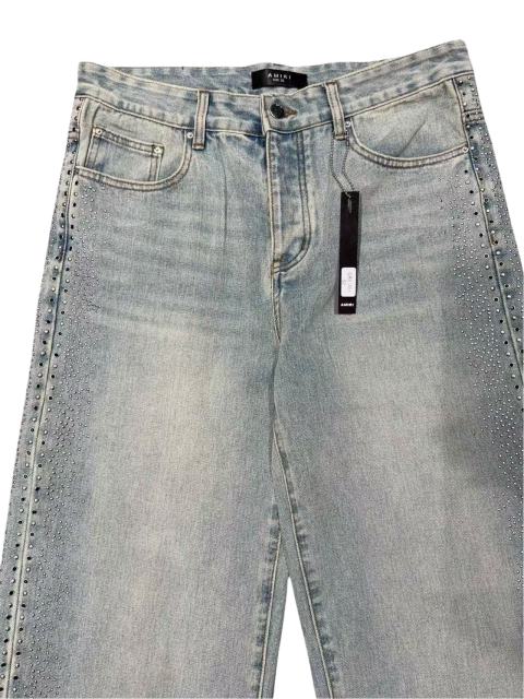 1:1 quality version Side Rhinestone Straight-Leg Jeans 2 colors 28756320