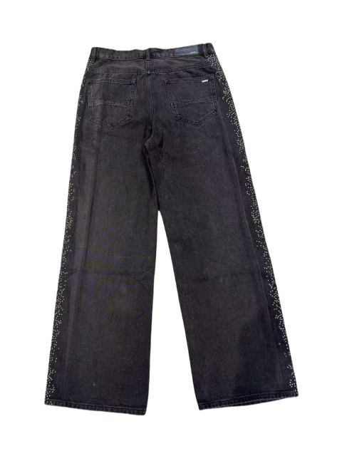 1:1 quality version Side Rhinestone Straight-Leg Jeans 2 colors 28756320