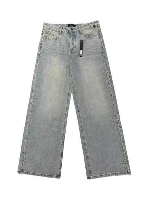 1:1 quality version Side Rhinestone Straight-Leg Jeans 2 colors 28756320