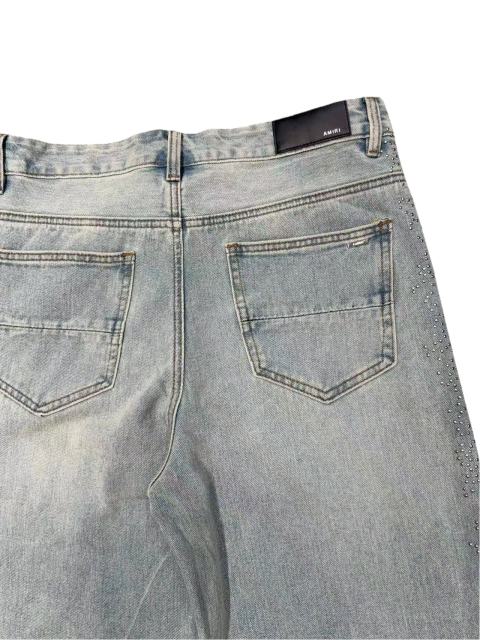 1:1 quality version Side Rhinestone Straight-Leg Jeans 2 colors 28756320