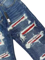 1:1 quality version Red Patchwork Jeans 28653945