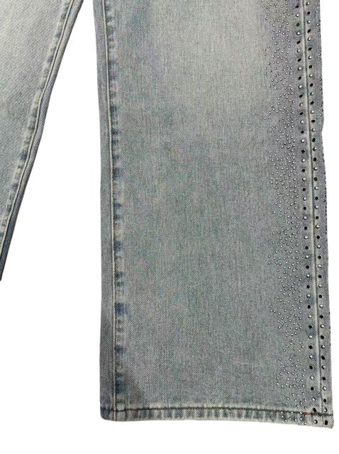 1:1 quality version Side Rhinestone Straight-Leg Jeans 2 colors 28756320