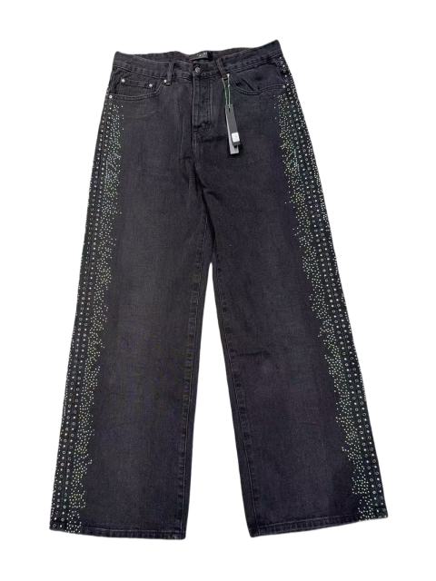 1:1 quality version Side Rhinestone Straight-Leg Jeans 2 colors 28756320