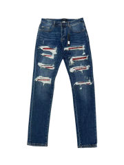 1:1 quality version Red Patchwork Jeans 28653945