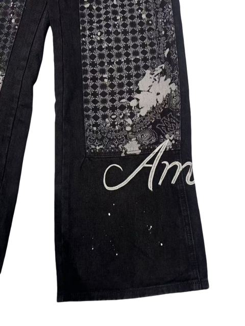 1:1 quality version Patchwork Embroidered Straight-Leg Jeans 28756315