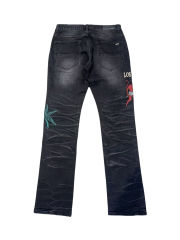 1:1 quality version Hell Demon Embroidery Jeans 2 colors 28434305