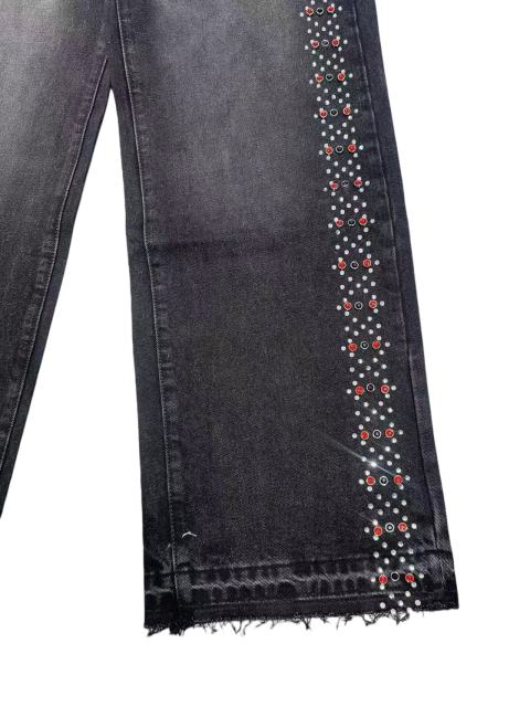 1:1 quality version Both sides Gemstone-Studded Straight-Leg Jeans 2 colors 28758457