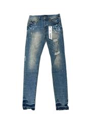 1:1 quality version Paint Graffiti White Speckles Ripped Jeans 28761302