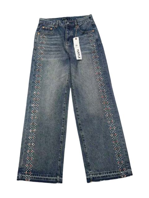 1:1 quality version Both sides Gemstone-Studded Straight-Leg Jeans 2 colors 28758457