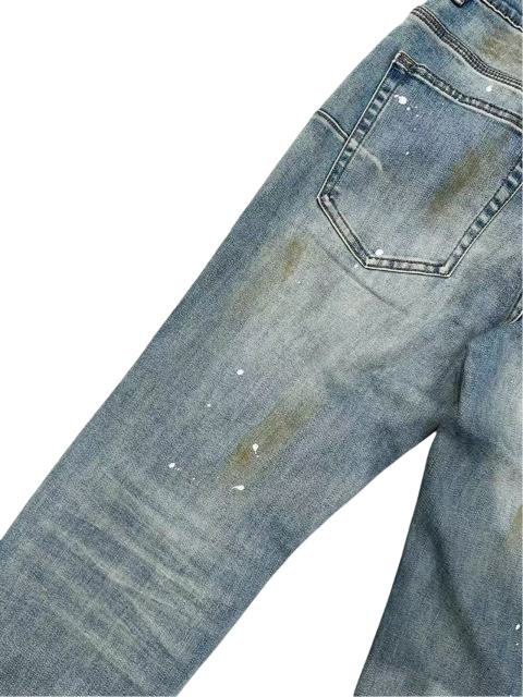 1:1 quality version Vintage Yellowed Splash Ink Ripped Jeans 28761305