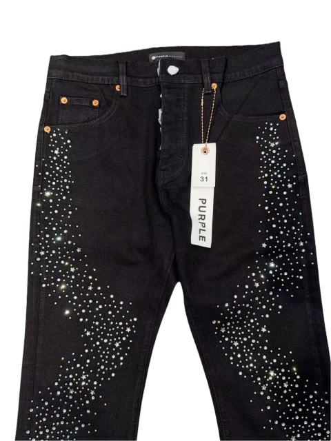 1:1 quality version Wavy Zigzag Fine Rhinestone Embellishment Jeans 28761316
