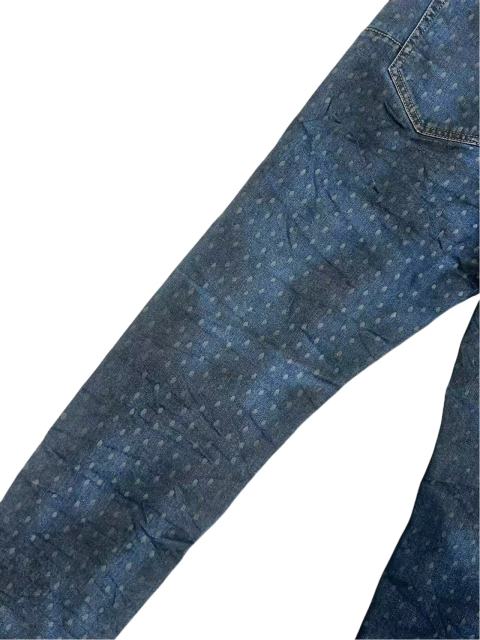1:1 quality version Blue-Black Dyed White Speckles Jeans 28761313