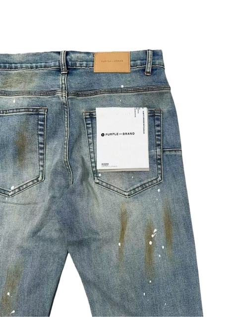 1:1 quality version Vintage Yellowed Splash Ink Ripped Jeans 28761305