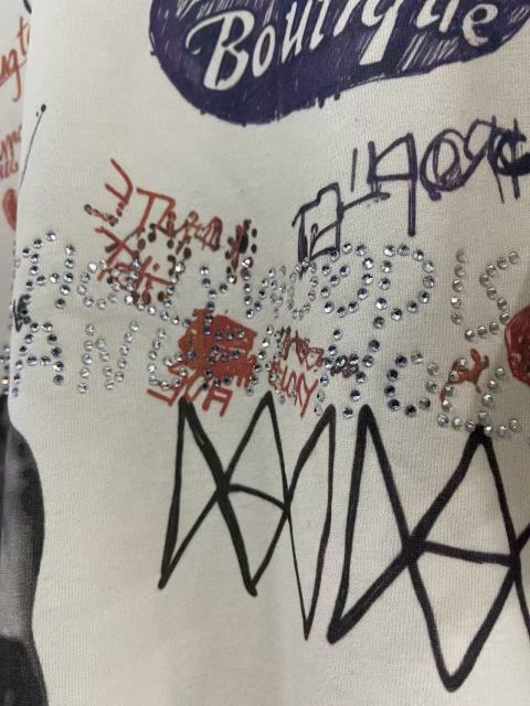American Vintage Graffiti Rhinestone Print Tee 28756451