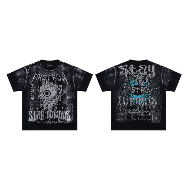 STAY CURIOUS EYEBALL FOIL printed Tee 28747662