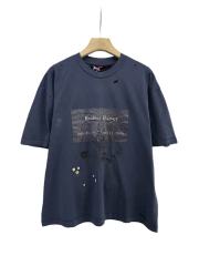 Commemorative Slogan Print Embroidered Washed Version Tee 28756298