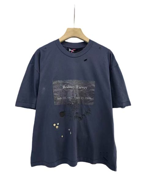 Commemorative Slogan Print Embroidered Washed Version Tee 28756298
