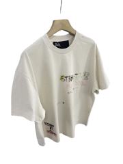 Vintage Hand-painted Graffiti Print Tee 28756447