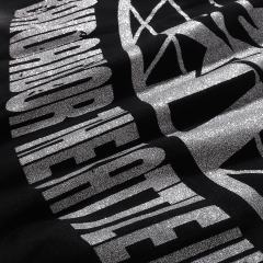 Car Crash Skull Silver Hot Stamping Print Washed Version Long Sleeve T-Shirt 28758375