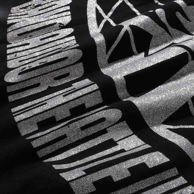 Car Crash Skull Silver Hot Stamping Print Washed Version Long Sleeve T-Shirt 28758375