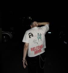 West Coast Graffiti Rhinestone Print Tee 28756454
