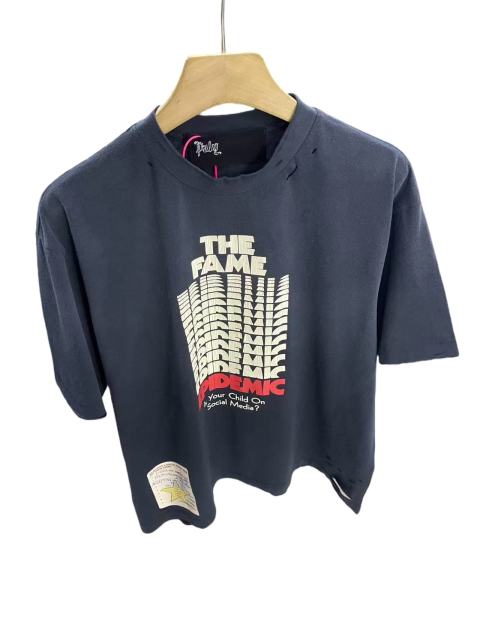 Repeated Logo Letter Print Washed Version Tee 28756309