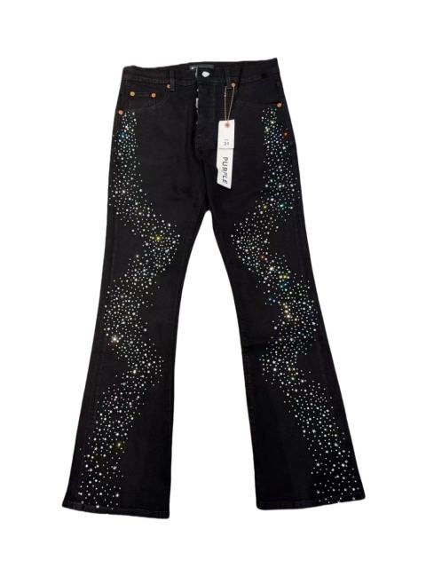 1:1 quality version Wavy Zigzag Fine Rhinestone Embellishment Jeans 28761316