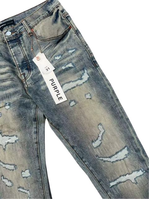 1:1 quality version Irregular Rips Distressing Washed Jeans 28761306