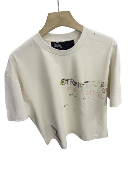 Vintage Hand-painted Graffiti Print Tee 28756447