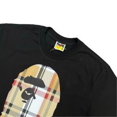 1:1 quality version Checkered Letter Print Tee 2 colors 28746619